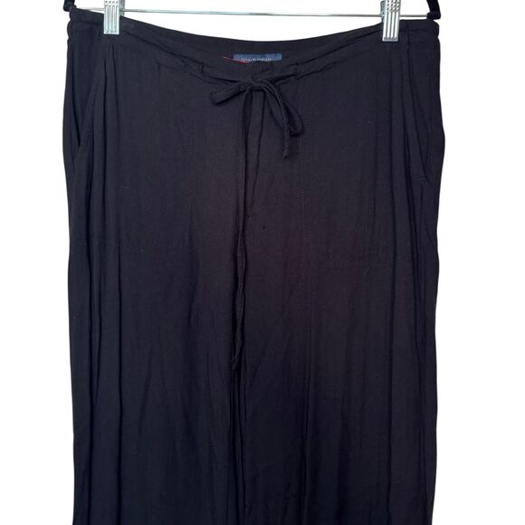 Tommy Hilfiger Black Women's Size 6 100% Viscose Casual Comfort Wide Leg Pants - Picture 5 of 7